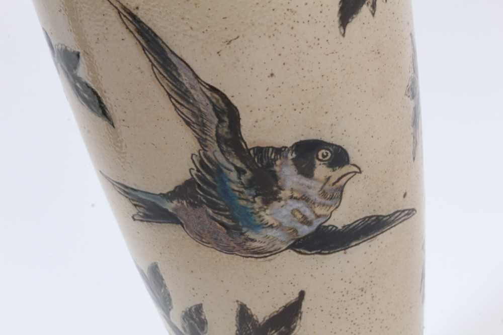 Pair Martin Brothers vases with bird decoration - Image 14 of 17