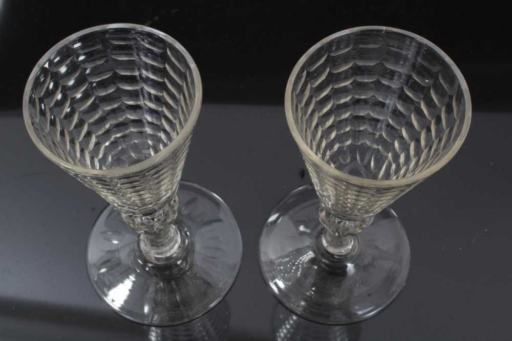 Pair of 18th century Continental faceted glasses - Image 4 of 4