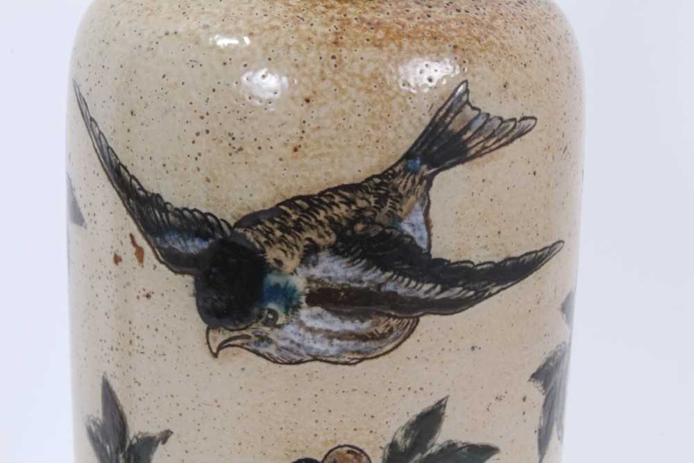 Pair Martin Brothers vases with bird decoration - Image 13 of 17