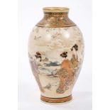Squat Japanese Satsuma vase