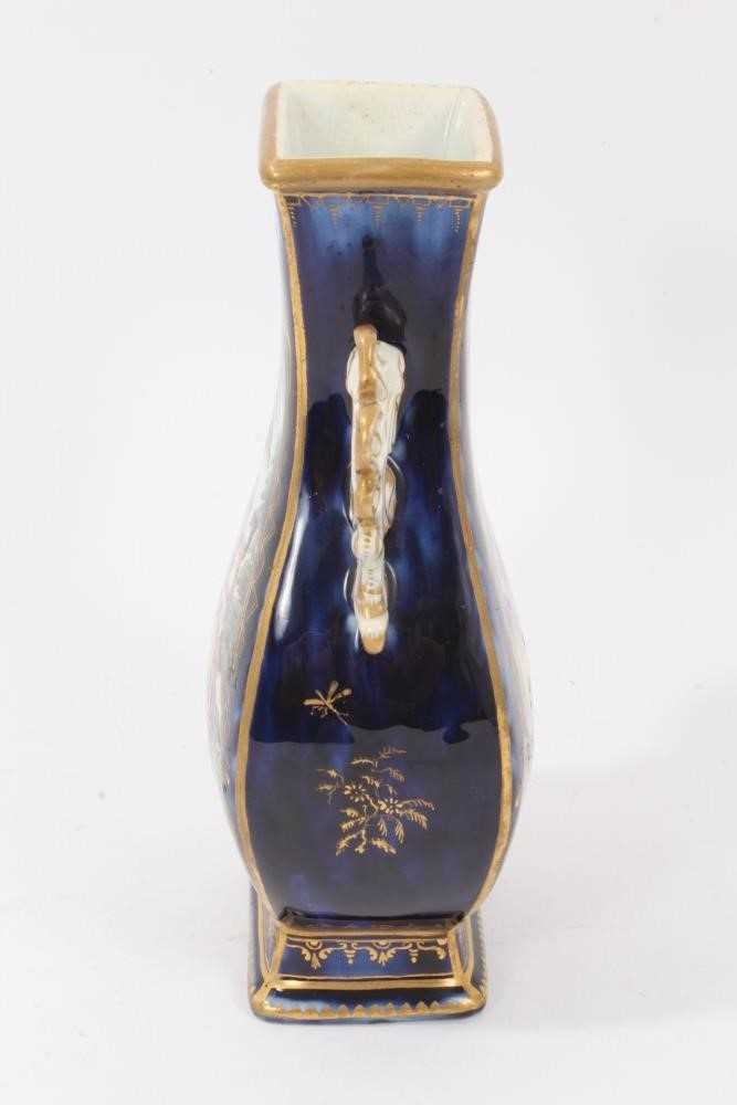 A Chelsea blue ground vase, finely painted with figures, circa 1762-65 - Image 6 of 8