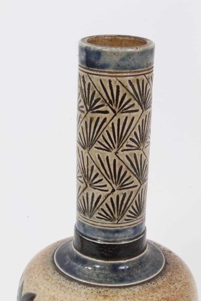 Pair Martin Brothers vases with bird decoration - Image 11 of 17