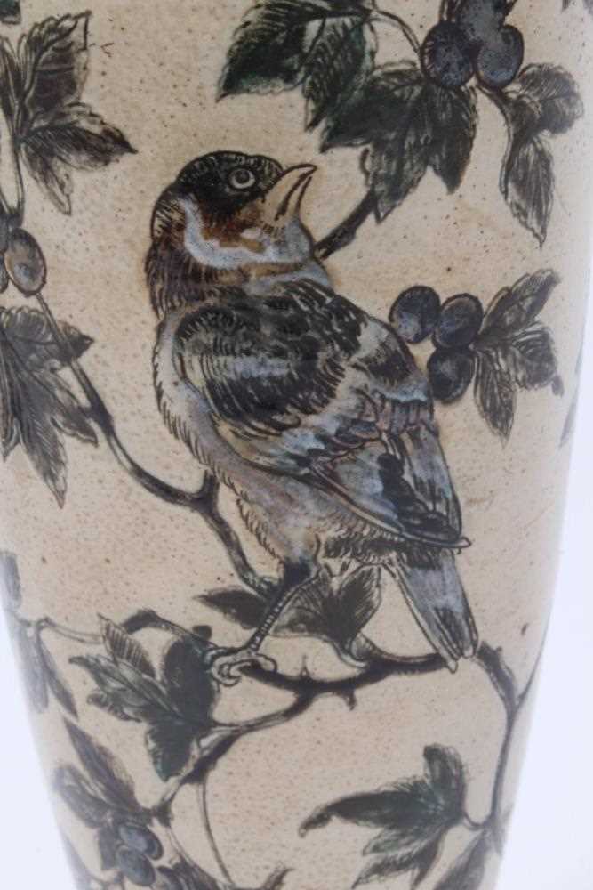 Pair Martin Brothers vases with bird decoration - Image 15 of 17