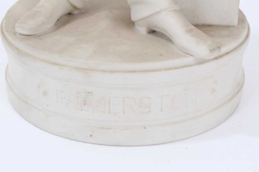 Victorian Parian ware figure of Palmerston - Image 2 of 9
