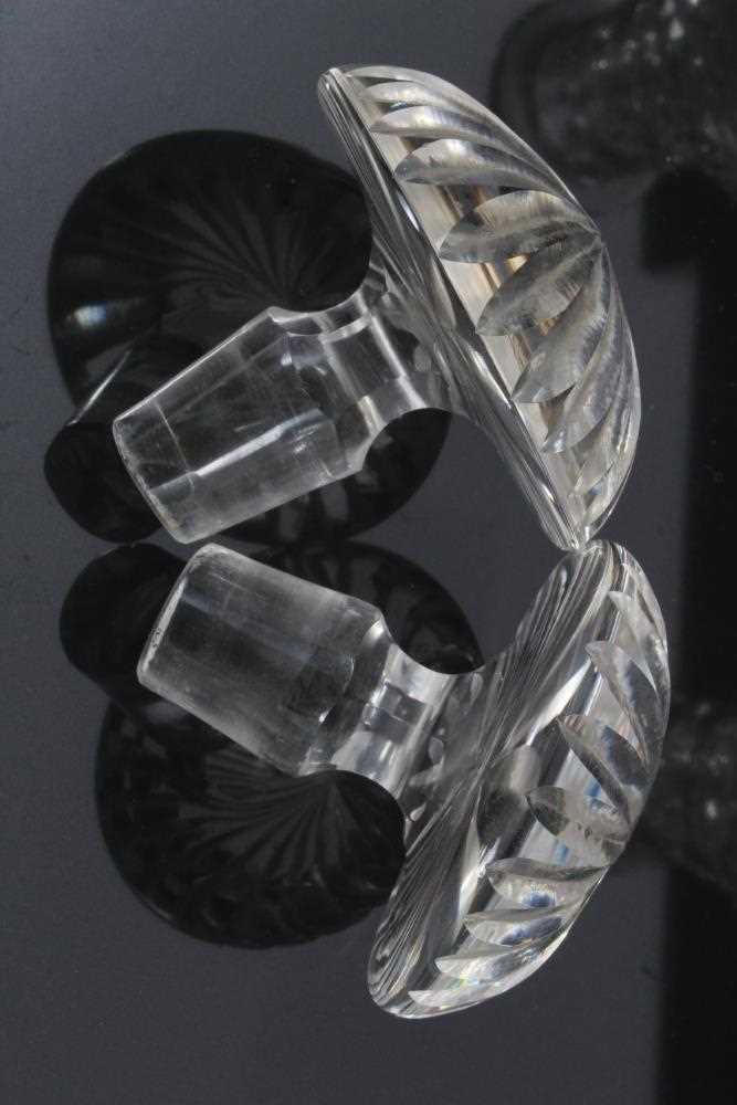 Pair cut glass decanters - Image 3 of 5