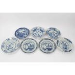 Seven 18th century Chinese export dishes