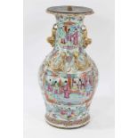 19th century Chinese Canton vase converted to a lamp