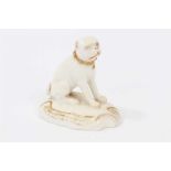 Derby model of a pug, c.1820