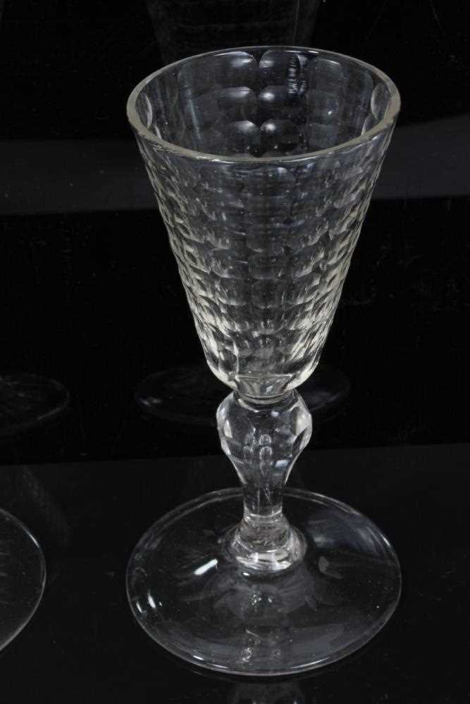 Pair of 18th century Continental faceted glasses - Image 2 of 4