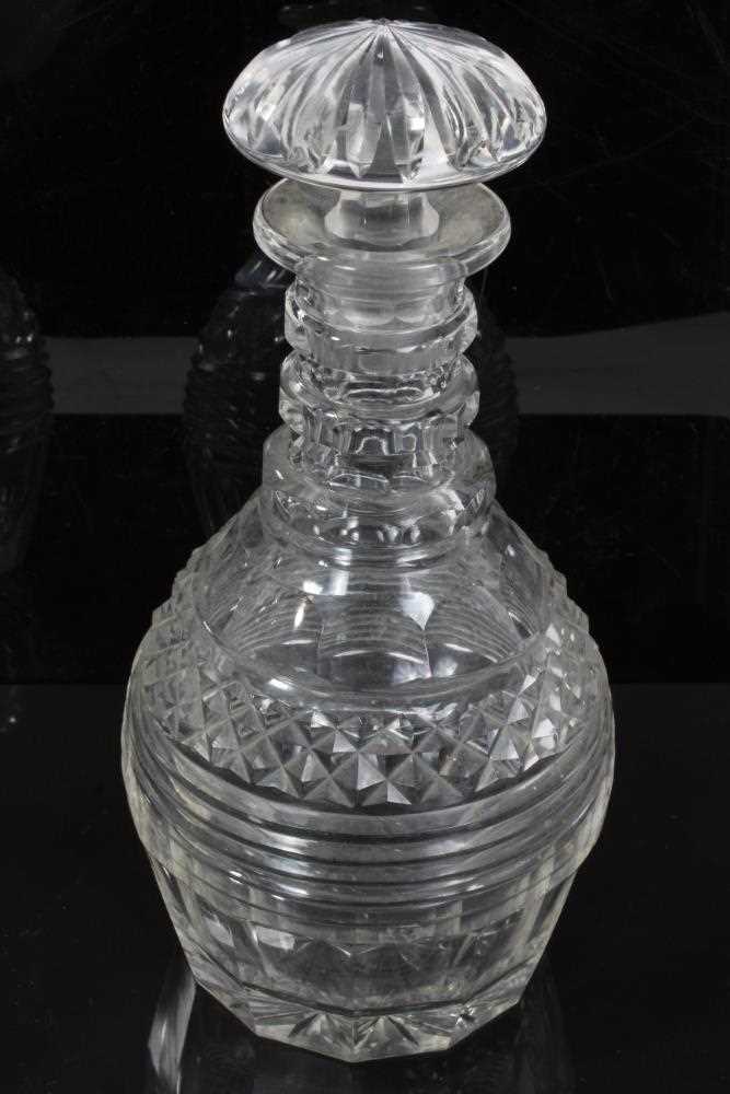 Pair cut glass decanters - Image 2 of 5