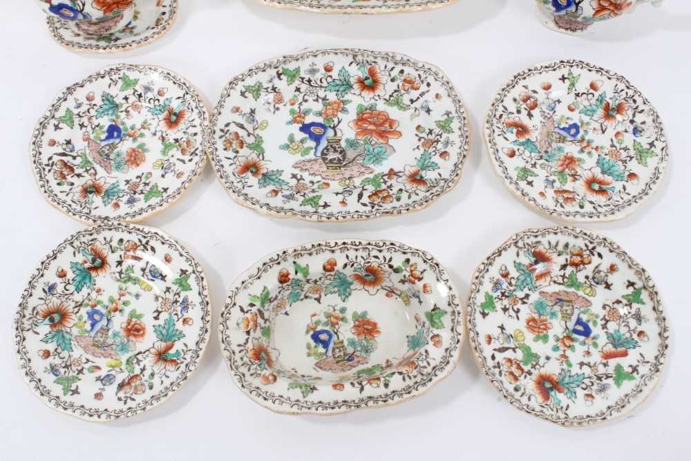 Early Victorian miniature 52 piece dinner set, probably Minton, transfer printed with an Oriental pa - Image 15 of 15