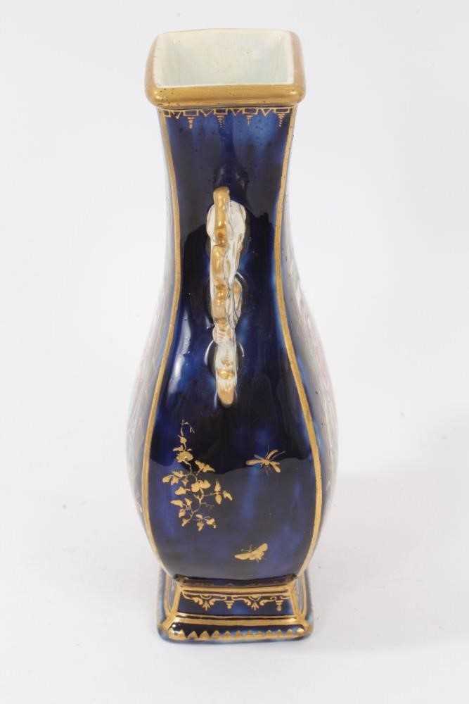 A Chelsea blue ground vase, finely painted with figures, circa 1762-65 - Image 3 of 8