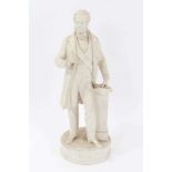 Victorian Parian ware figure of Palmerston