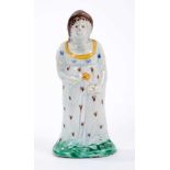 Prattware figure of a young woman, c.1800