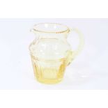 Victorian yellow cut glass lemonade jug