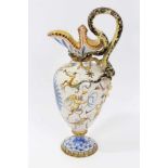 Cantagalli maiolica ewer