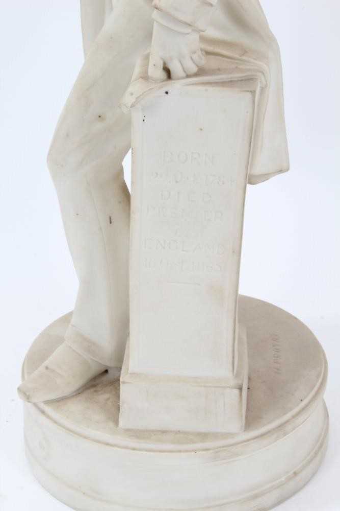 Victorian Parian ware figure of Palmerston - Image 4 of 9