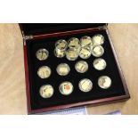 Alderney - The Royal Mint issued silver gold gilt 'Golden Steamage' £5 coin set comprising nineteen