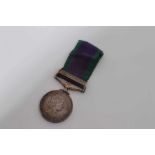 Elizabeth II Post 1962 type General Service medal with one clasp- Borneo, named to RM23818 T.P. Dunn