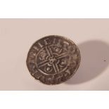 Saxon - silver penny Cnut pointed helmet type (c1024-1030) rev: +SVRTINC M-O EOF (Swartinc on York)