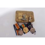 First World War pair comprising War and Victory medals named to 200572 PTE. G.V. Fermor. R.W. Kent.