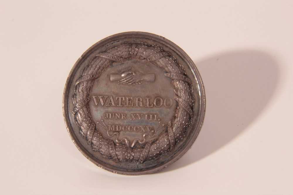 G.B. - Silver Medallion - Battle of Waterloo 1815 Obv. bust right, Arthur Duke of Wellington Rev: tw