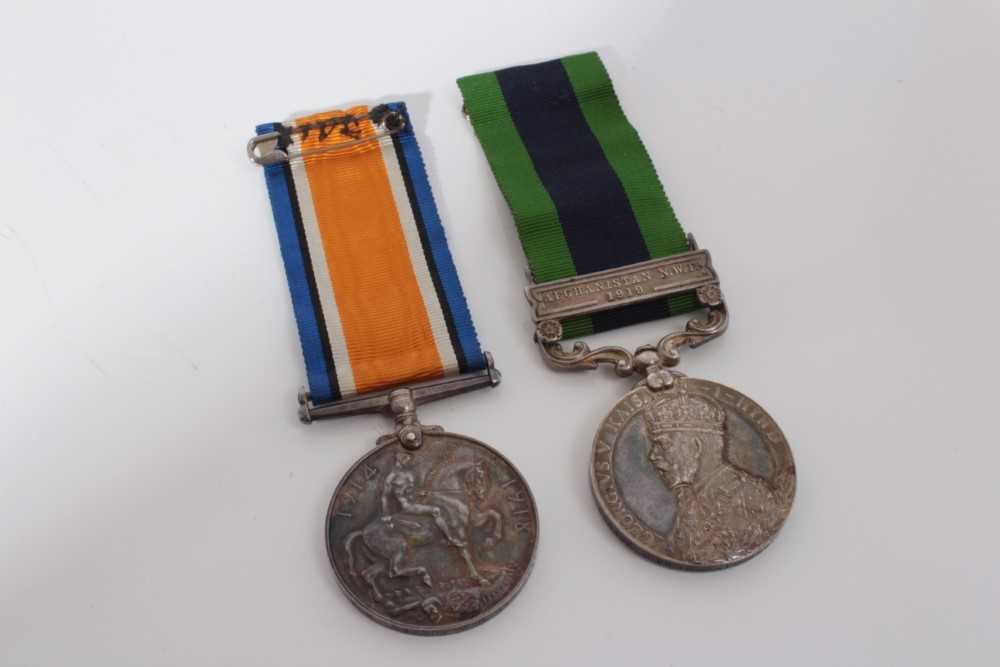 First World War War medal named to 3145 DVR. H.R. Tucker. R.A. together with a George V India Genera - Image 2 of 3