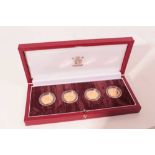 G.B. - The Royal Mint issued gold four coin 'Pattern Collection' 2003 (N.B. in case of issue but wit