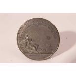 G.B. - White metal Medallion, Battle of Cape St Vincent 1797 Obv. bust left uniformed John Jervis Ea