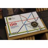 G.B. - The Royal Mint - The History of the London Underground 150th Year commemorative two pound coi