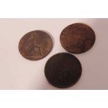 G.B. - Bronze Pennies to include Victoria 1874H GVF