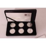 Channel Islands - The Royal Mint Issued 'Ships Captains' silver proof £5 coin set 2009 to include ex