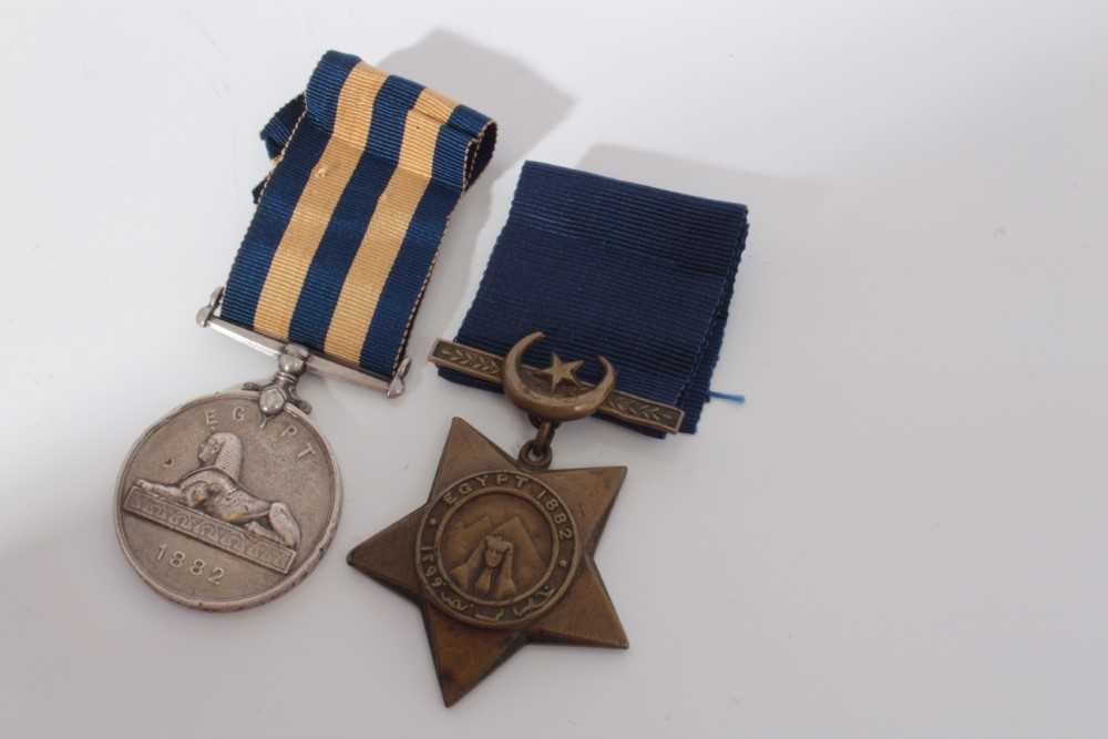 Victorian Egypt medal pair, comprising Egypt medal (1882 - 89), with dated reverse, named to 3704. G - Image 2 of 5