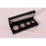 G.B. - The Royal Mint Issued Britannia four-coin silver proof set 2009 in case of issue with Certifi