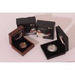 G.B. - The Royal Mint Issued gold and silver proof commemorative medals