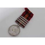 Queen's South Africa medal with four clasps- Cape Colony, Orange Free State, Johannesburg and South