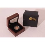 G.B. - The Royal Mint Issued gold proof half sovereign 2010 in case of issue with Certificate of Aut