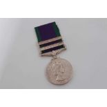 Elizabeth II Post 1962 type General Service medal with two clasps- Radfan and South Arabia named to