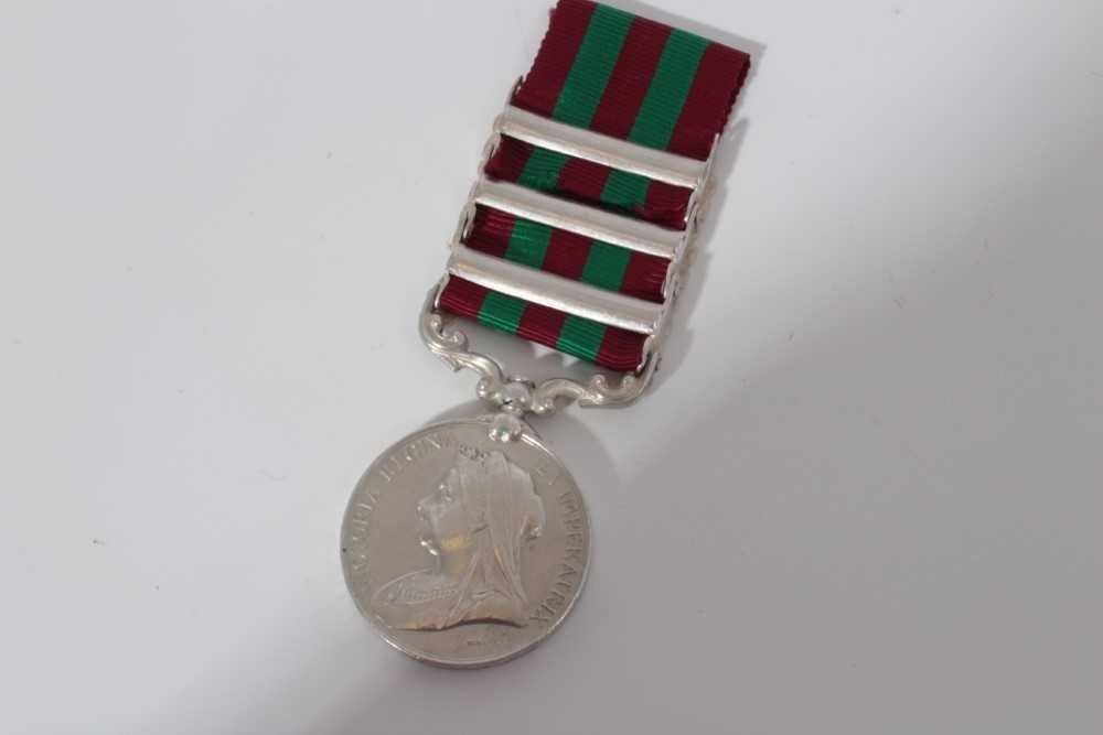 Victorian India medal (1895 - 1902), with three clasps- Punjab Frontier 1897-98, Malakand 1897 and T - Image 3 of 4