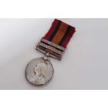 Queen's South Africa medal with two clasps- Transvaal and South Africa 1902, named to 5689 Pte. W. G