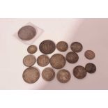 G.B. - mixed Victoria J.H. Silver coinage to include Crown 1892 N.B. edge bruises o/w GF..