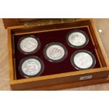 G.B. - The Royal Mint issued 19th century Great Seals of the Realm - set of five, each weighing 5oz