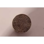 Saxon - silver penny Cnut quatrefoil type (c1017-23) rev: +DVLFMER M DEO (Wulfmaer on Thetford) (ref