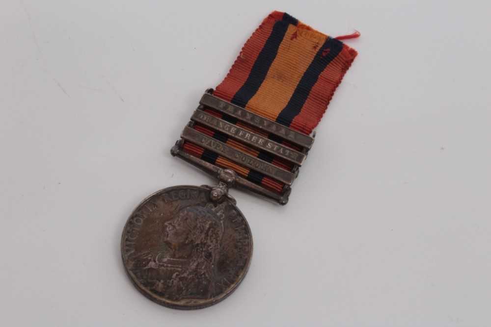 Queen's South Africa medal with three clasps- Cape Colony, Orange Free State and Transvaal, named to