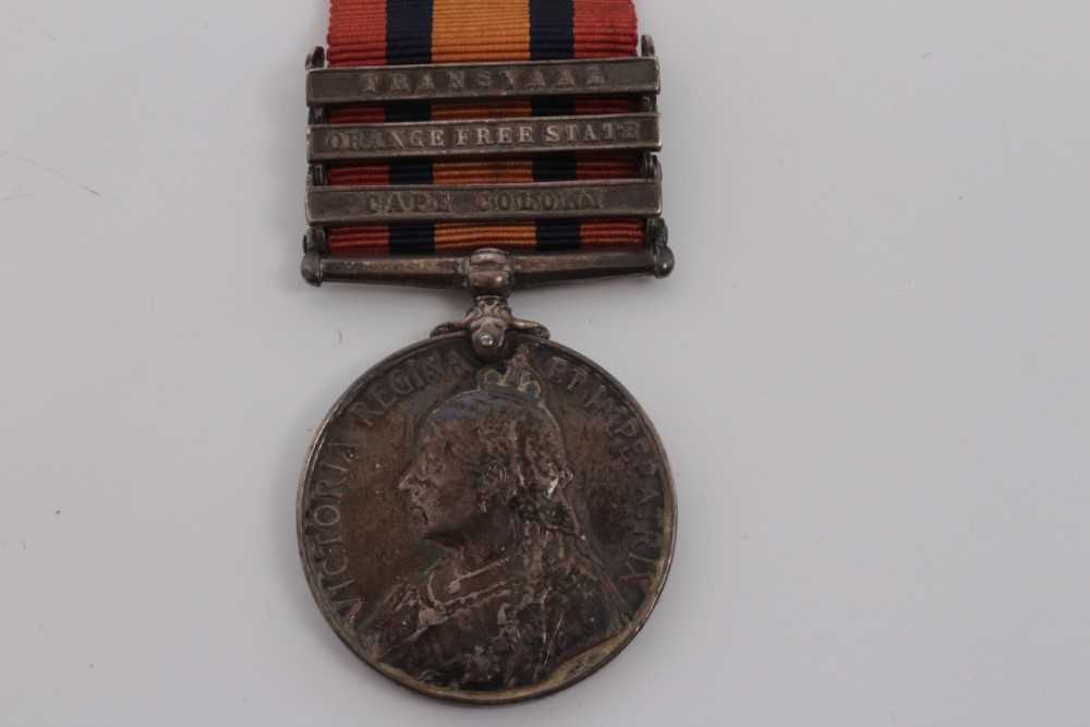 Queen's South Africa medal with three clasps- Cape Colony, Orange Free State and Transvaal, named to - Image 2 of 4