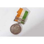 King's South Africa medal with two clasps- South Africa 1901 and South Africa 1902, named to 5162 Pt