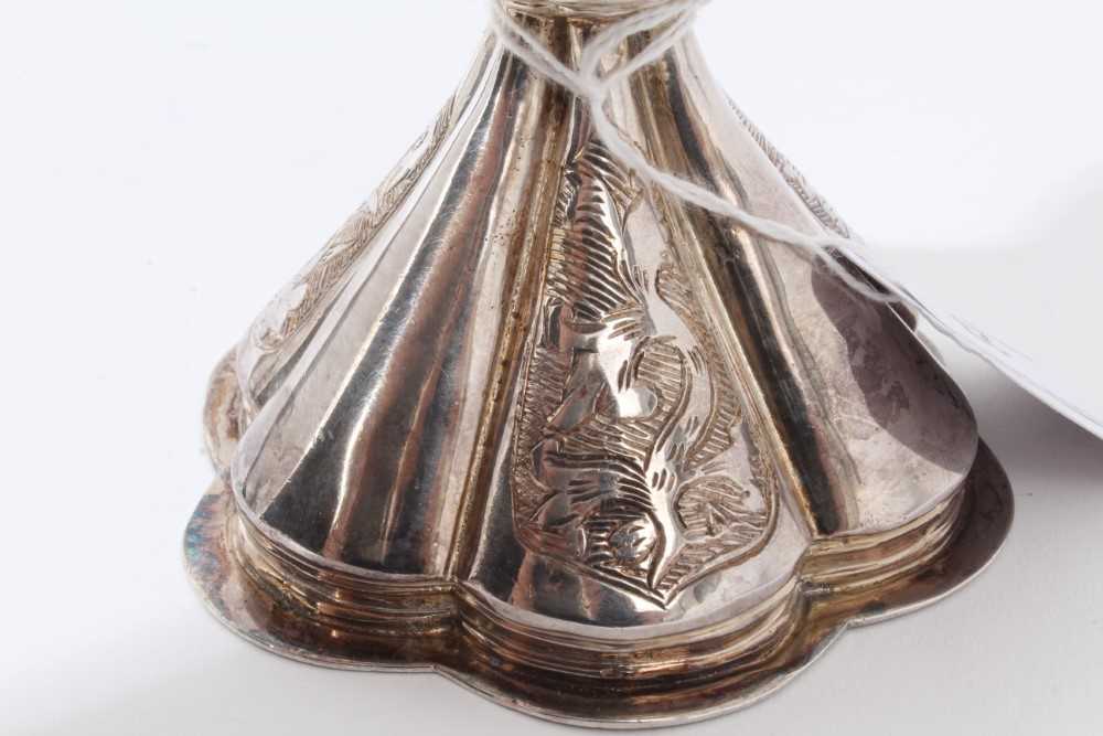 Livery Company Interest- fine Edwardian silver table salt of hour glass form, a copy of the 16th cen - Image 4 of 11