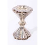 Livery Company Interest- fine Edwardian silver table salt of hour glass form, a copy of the 16th cen