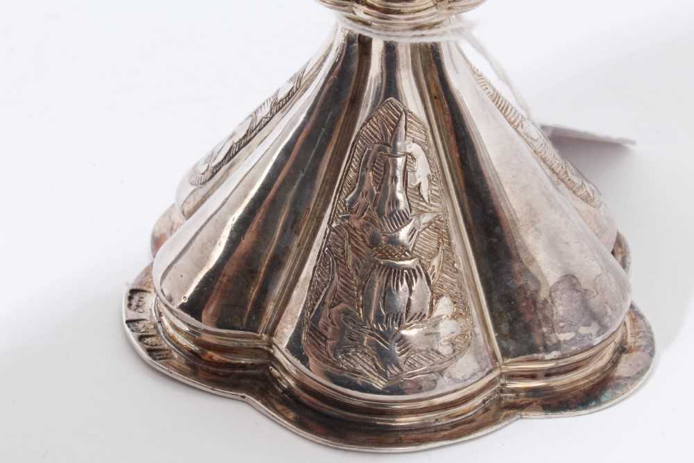 Livery Company Interest- fine Edwardian silver table salt of hour glass form, a copy of the 16th cen - Image 3 of 11