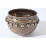 George V silver bowl with band of raised decoration, (Birmingham 1919), maker J Gillmore, all at app